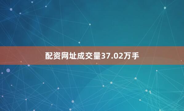 配资网址成交量37.02万手