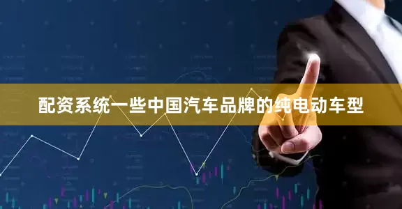 配资系统一些中国汽车品牌的纯电动车型